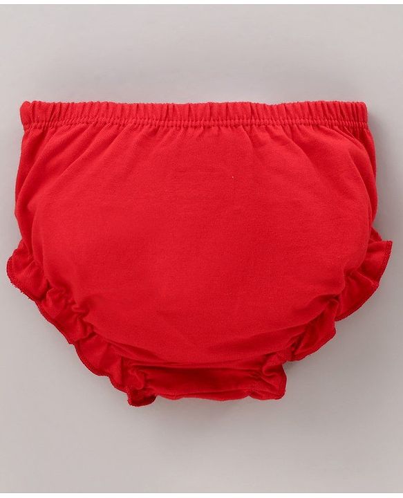 Babyhug 100% Cotton Bloomer Dot Print Pack of 2 - Red and White