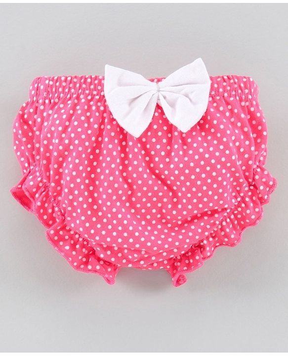 Babyhug 100% Cotton Bloomer Polka Dot Print - Pack of 2 - Pink Green