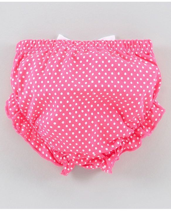 Babyhug 100% Cotton Bloomer Polka Dot Print - Pack of 2 - Pink Green