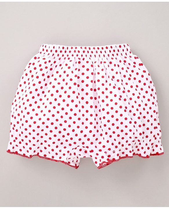 Babyhug 100% Cotton Bloomers Polka Dot Print Pack of 2 - Blue Red