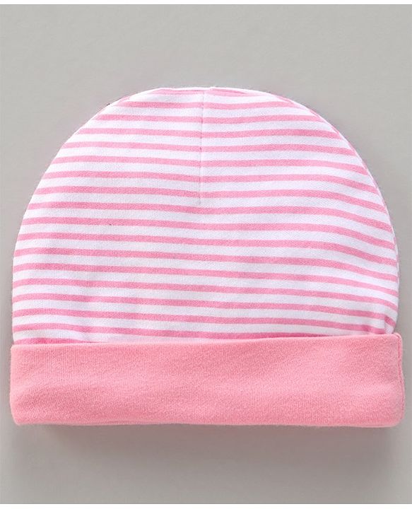 Babyhug 100% Cotton Cap Pack of 2 - Blue Pink