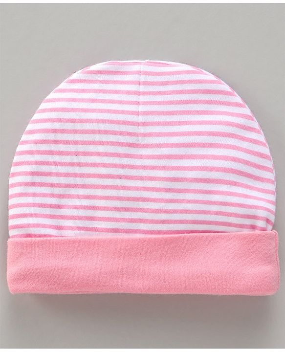 Babyhug 100% Cotton Cap Pack of 2 - Blue Pink