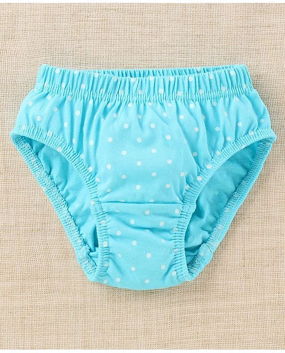 Babyhug 100% Cotton Antibacterial Finish Printed Panties Pack of 3 - Blue White Pink