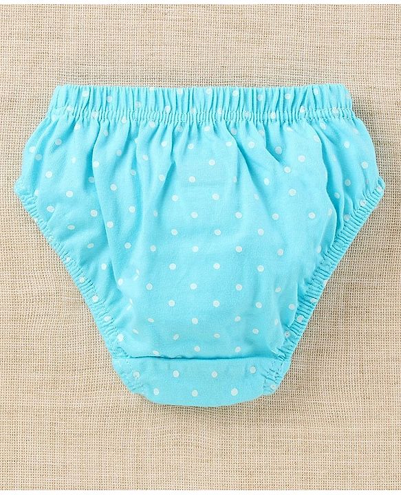 Babyhug 100% Cotton Antibacterial Finish Printed Panties Pack of 3 - Blue White Pink