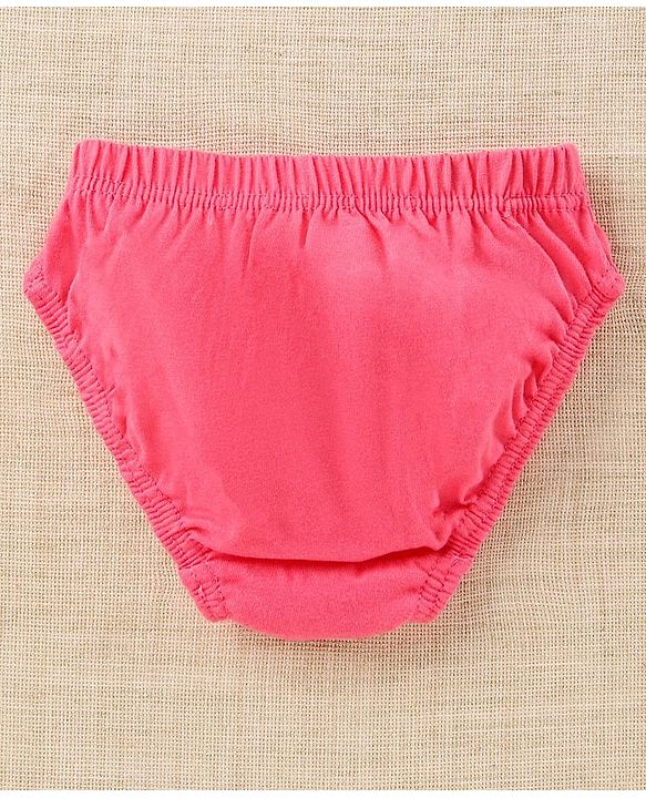 Babyhug 100% Cotton Antibacterial Finish Printed Panties Pack of 3 - Blue White Pink