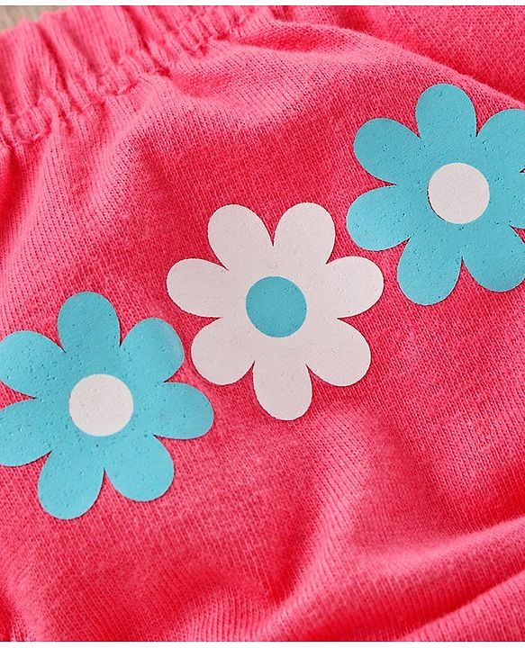 Babyhug 100% Cotton Antibacterial Finish Printed Panties Pack of 3 - Blue White Pink