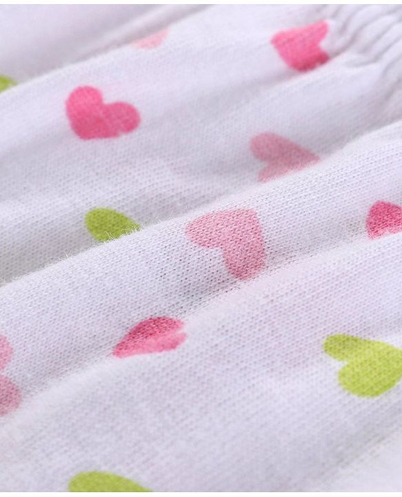 Babyhug 100%Cotton & Anti Bacterial Finish Panties Heart Print Pack of 3 - Pink White Green