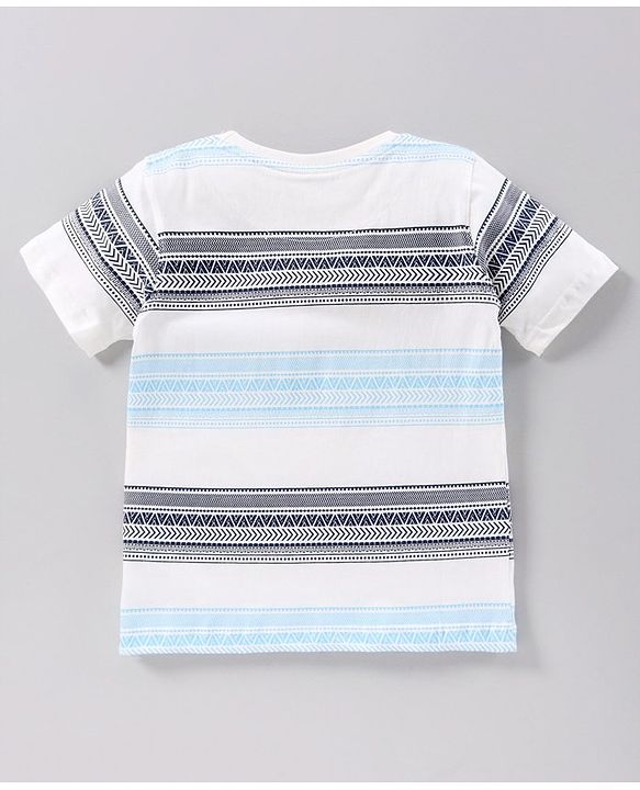 Pine Kids Half Sleeves Biowashed Tee Stripes - Multicolor