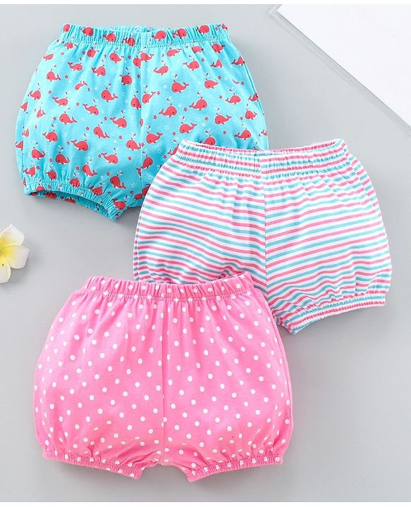 Babyhug Bloomer Printed Pack of 3 - Multicolor
