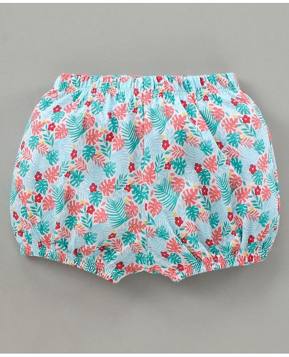 Babyhug 100% Cotton Bloomer Floral Pack of 3 - Red Blue