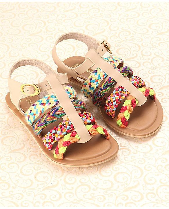 Pine Kids Sandals With Buckle Closure - Cream