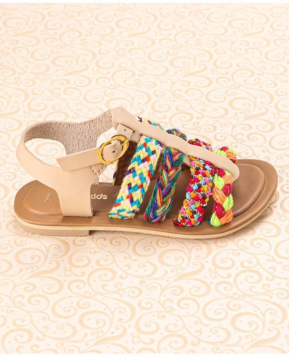 Pine Kids Sandals With Buckle Closure - Cream