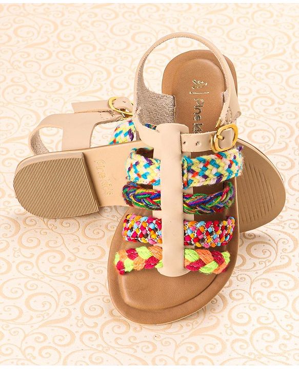 Pine Kids Sandals With Buckle Closure - Cream