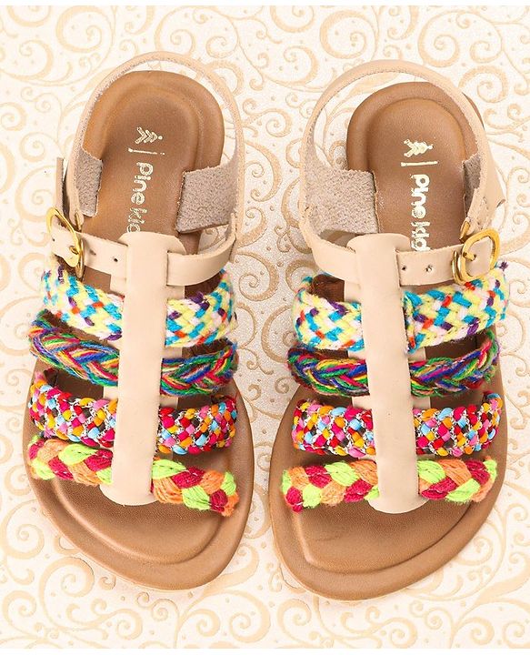 Pine Kids Sandals With Buckle Closure - Cream
