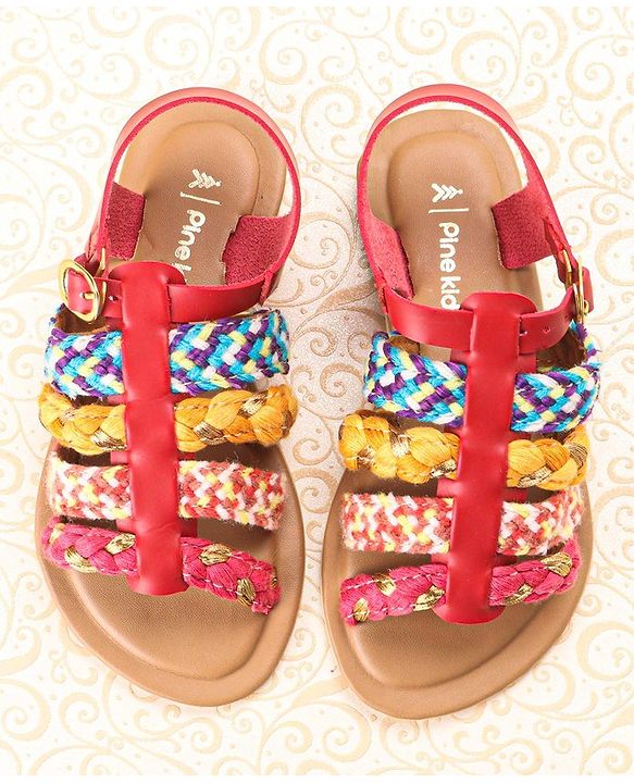 Pine Kids Sandals With Buckle Closure - Cream