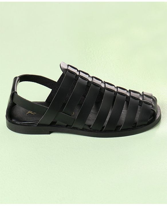 Pine Kids Ethnic Sandals - Black