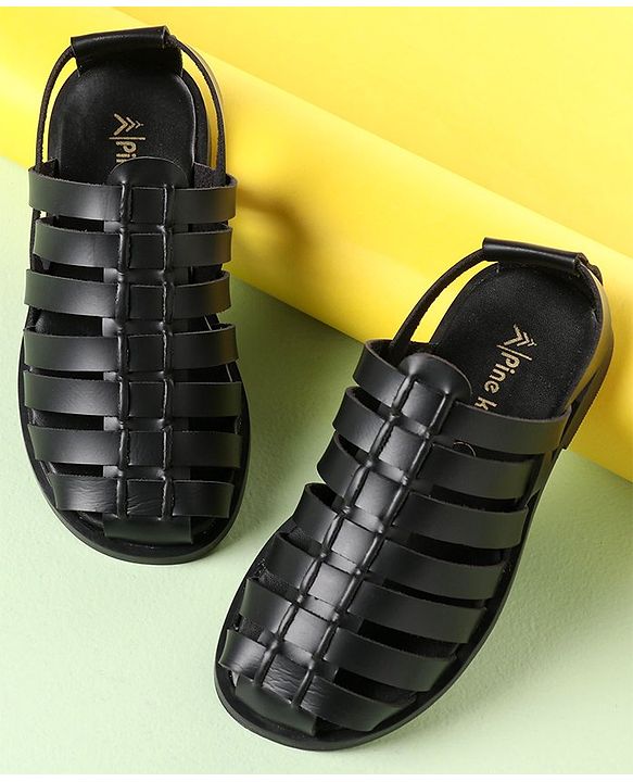 Pine Kids Ethnic Sandals - Black