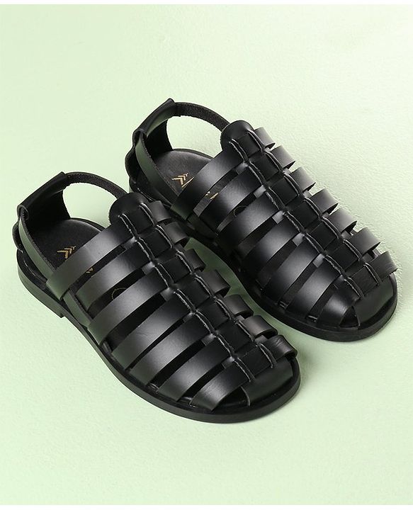 Pine Kids Ethnic Sandals - Black