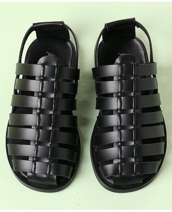 Pine Kids Ethnic Sandals - Black