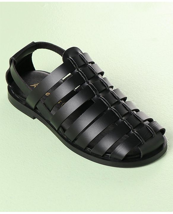 Pine Kids Ethnic Sandals - Black