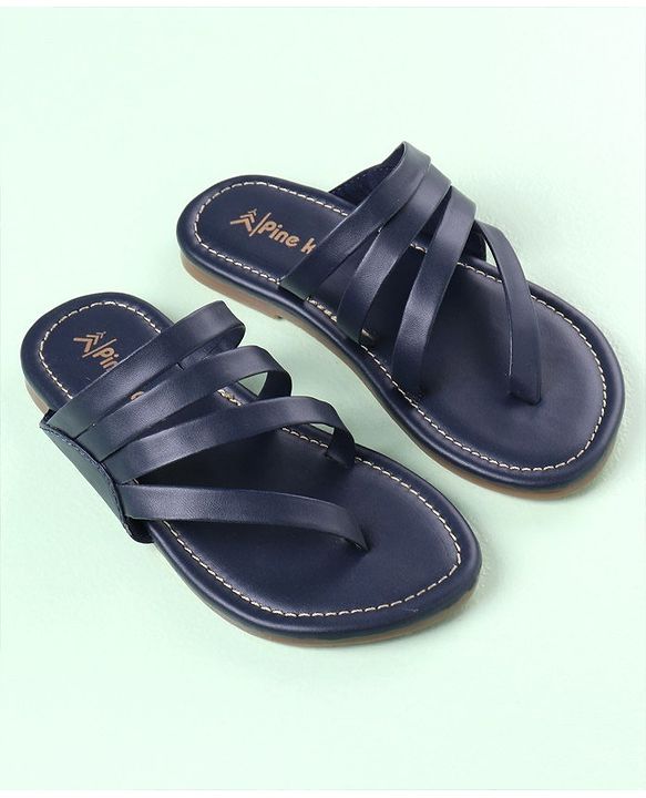 Pine Kids Party Wear Sandals - Navy