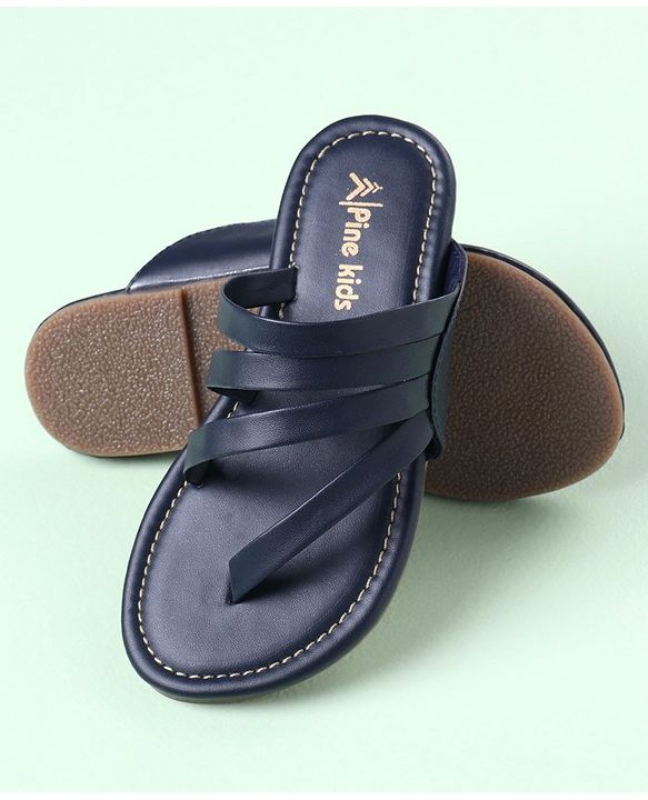 Pine Kids Party Wear Sandals - Navy