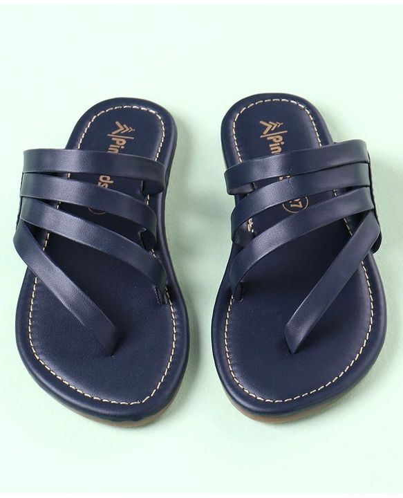 Pine Kids Party Wear Sandals - Navy