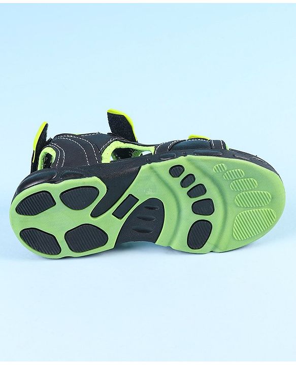 Pine Kids Velcro Closure Sandals - Black Green