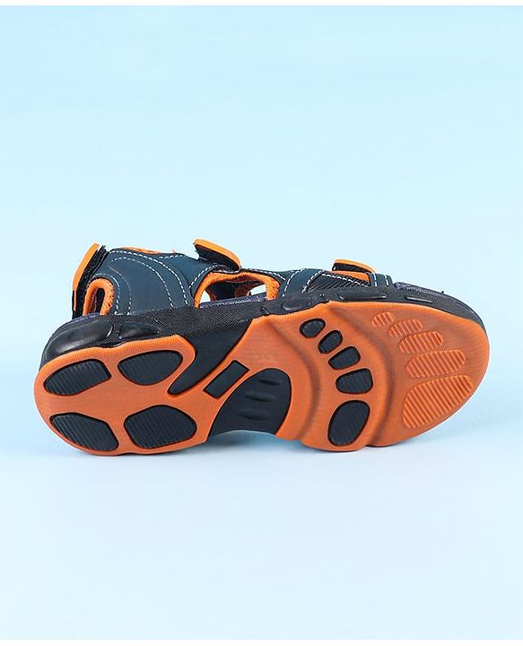Pine Kids Velcro Closure Sandals - Grey Yellow