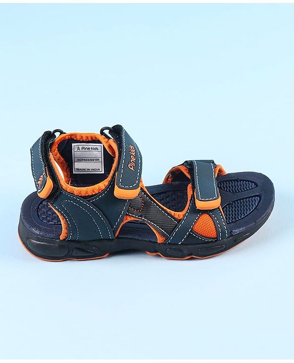 Pine Kids Velcro Closure Sandals - Black Green
