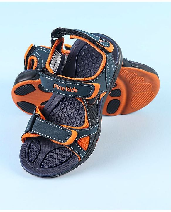Pine Kids Velcro Closure Sandals - Black Green