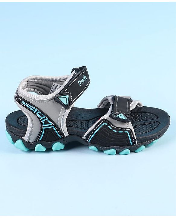 Pine Kids Velcro Closure Sandals - Grey Black