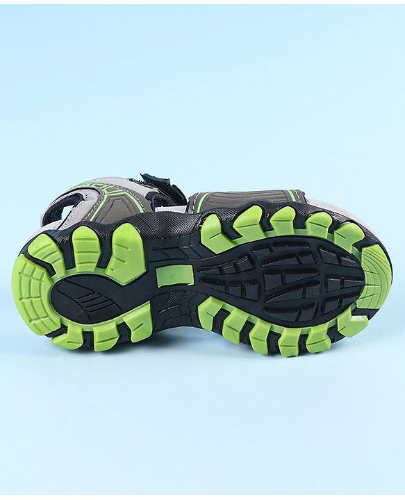 Pine Kids Velcro Closure Sandals - Grey Black