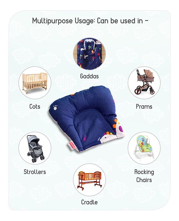Babyhug U Shape Pillow Navy Blue ( Print May Vary )
