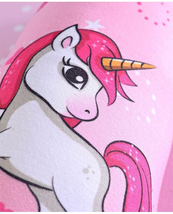 Babyhug Premium Pillow and Bolster Set Unicorn Print - Pink| Prevents Flat Head Syndrome| Neck and Shoulder Support | 100% Cotton| Breathable Fabric| Girls and Boys| Protection from Crib Railing| New Born Gifting Option | Travel Friendly| Soft and L
