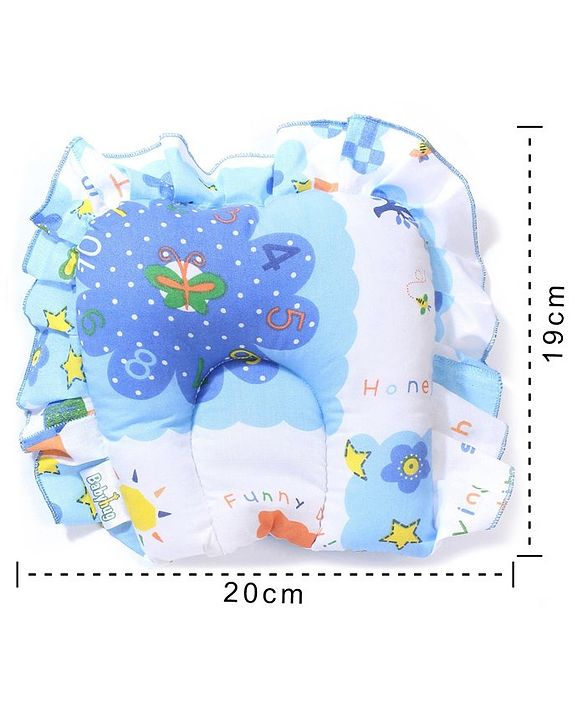 Babyhug Cotton Jumbo Semi Circular Pillow - Blue(Print May Vary)