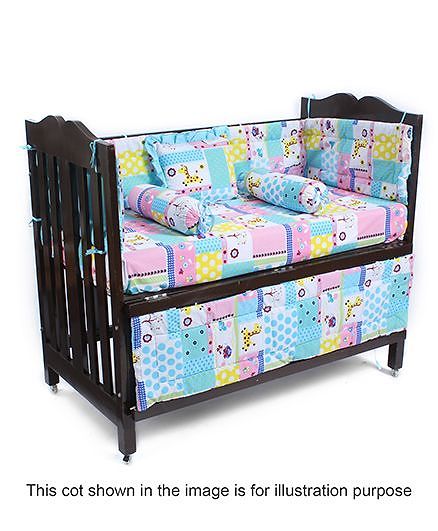 Babyhug Sleepwell Cot Bedding Set - Blue