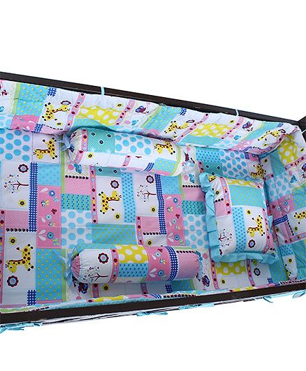 Babyhug Sleepwell Cot Bedding Set - Blue