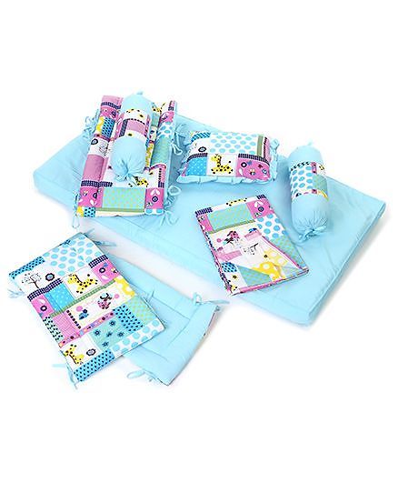 Babyhug Sleepwell Cot Bedding Set - Blue