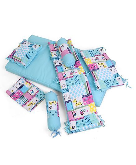 Babyhug Sleepwell Cot Bedding Set - Blue