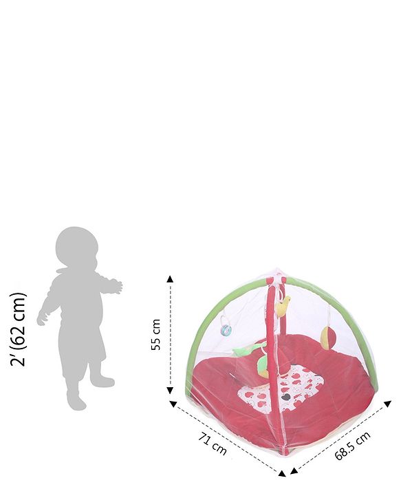 Babyhug Twist N Fold Move N Play Activity Gym Pony With Mosquito Net