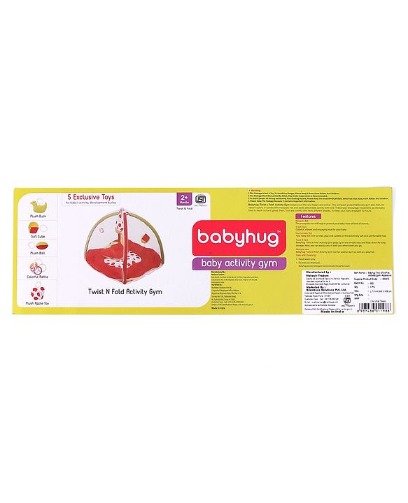 Babyhug Twist N Fold Move N Play Activity Gym Pony With Mosquito Net