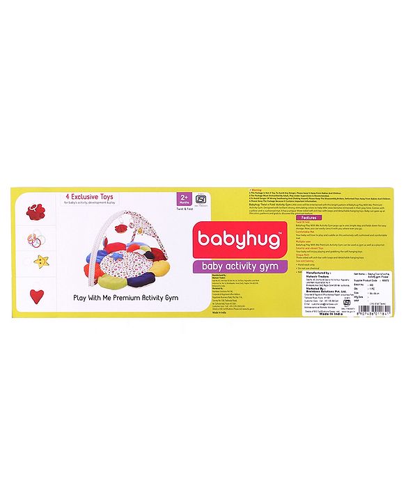 Babyhug Premium Play Gym With Flower - Multicolor