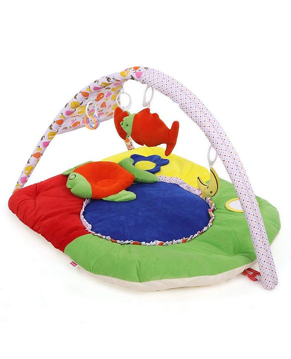 Babyhug Premium Play Gym With Fish Toy & Pillow   -Multicolor