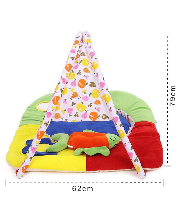 Babyhug Premium Play Gym With Fish Toy & Pillow   -Multicolor