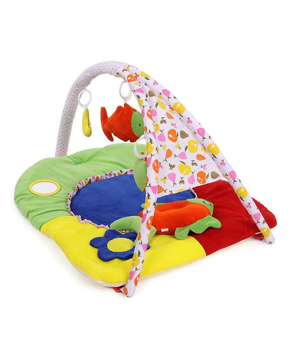 Babyhug Premium Play Gym With Fish Toy & Pillow   -Multicolor