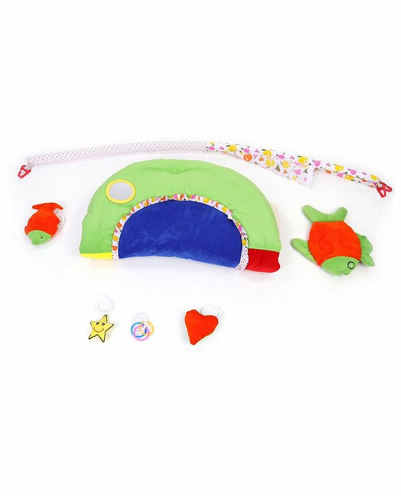 Babyhug Premium Play Gym With Fish Toy & Pillow   -Multicolor