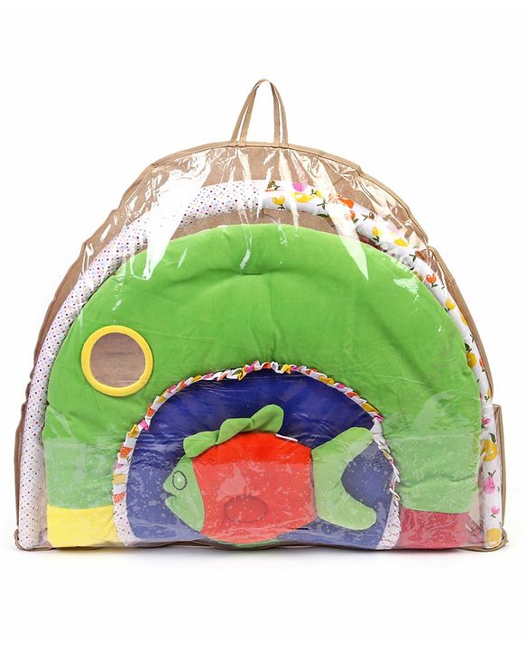 Babyhug Premium Play Gym With Fish Toy & Pillow   -Multicolor