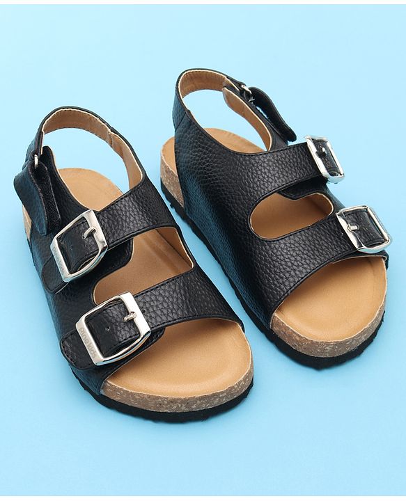 Pine Kids Open Toe Sandals - Black