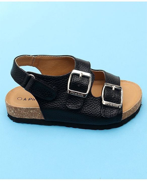 Pine Kids Open Toe Sandals - Black